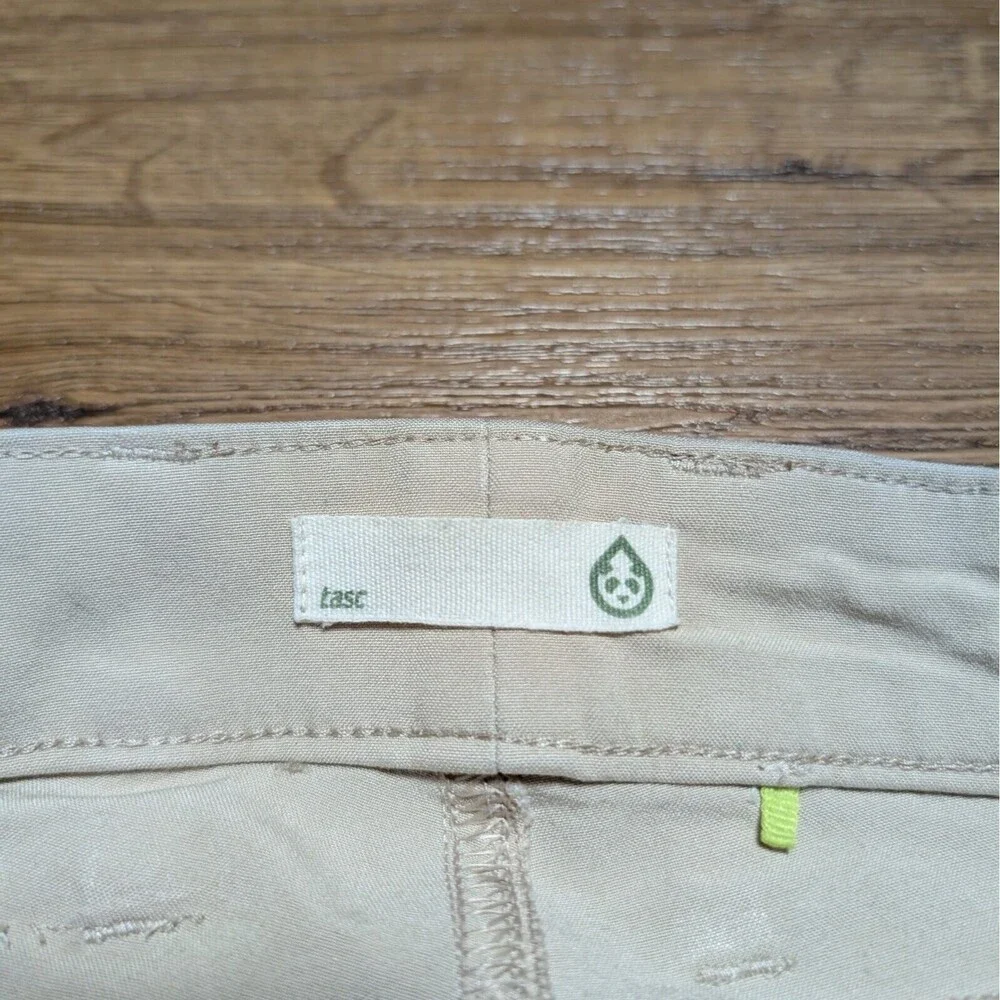 Tasc Pants Mens 30x30(32x27) Straight Fit Khaki Performance Bamboo Golf Stretch